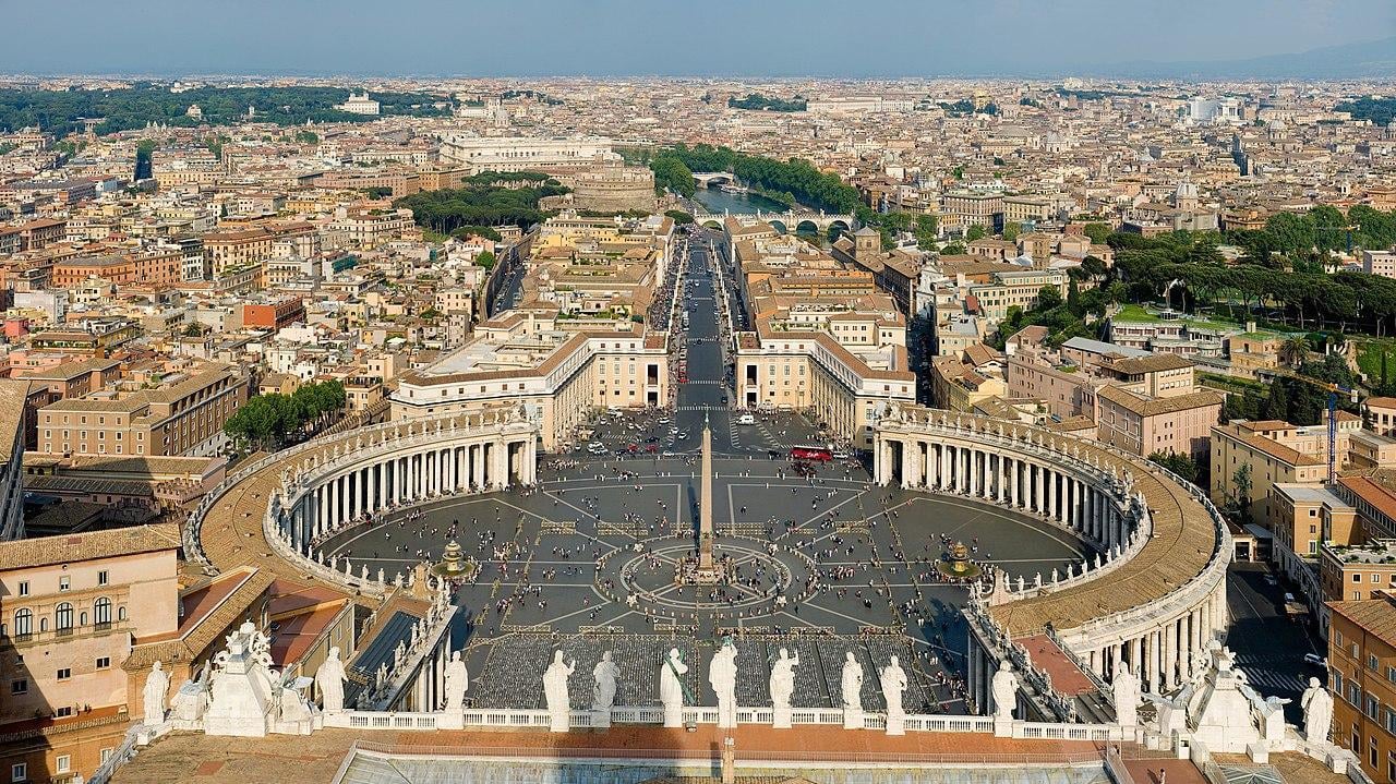 A photograph of the Vatican City